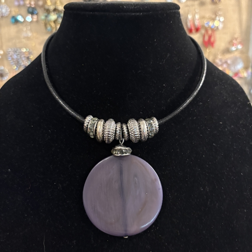 NWT Chicos Purple Pendant Necklace